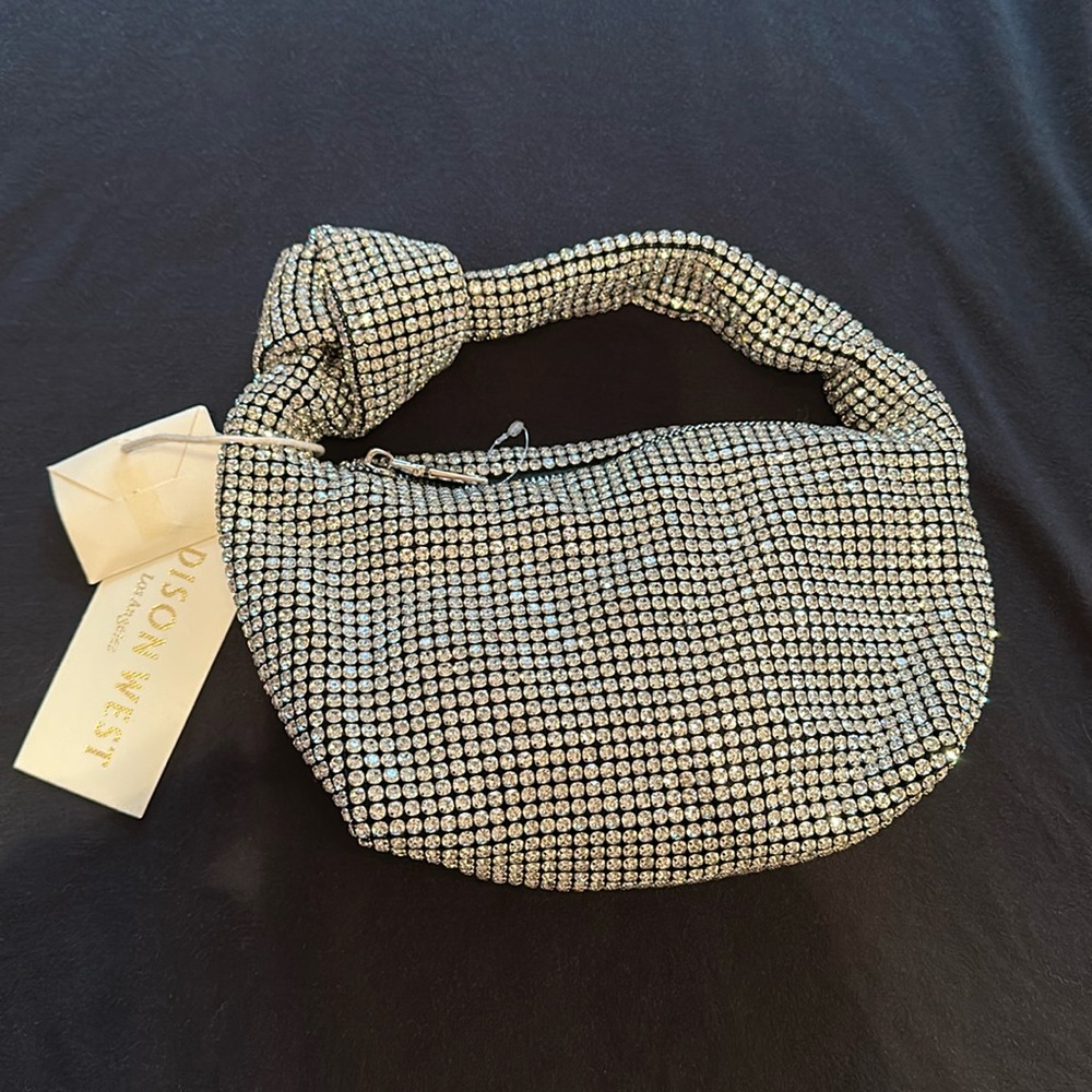 NWT Madison West Bring On The Bling Bag in Silver
